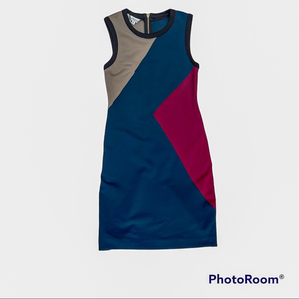 Maggy London sleeveless color block dress size 6